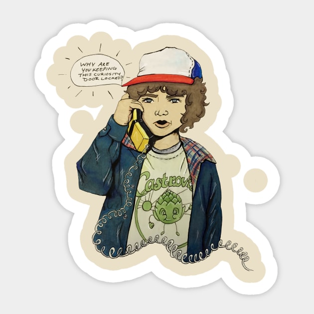 Dustin Henderson Sticker by littletinyghost